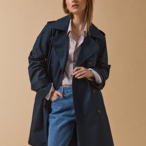 Trench long coton biologique femme