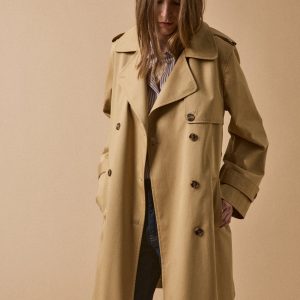 Trench long coton biologique femme