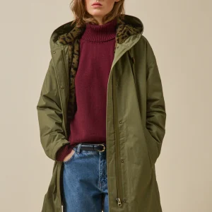 Parka mi-longue femme doublée imitation fourrure