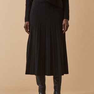 Jupe Femme maille plissée