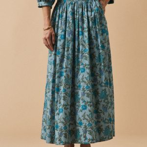 Jupe longue femme imprimé Flore