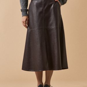 Jupe mi-longue évasée femme