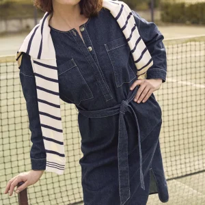 Robe-housse femme en coton et chanvre