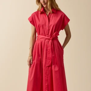 Robe cérémonie femme popeline satinée