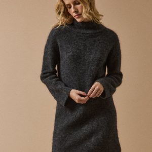Robe-pull femme mélange kid mohair