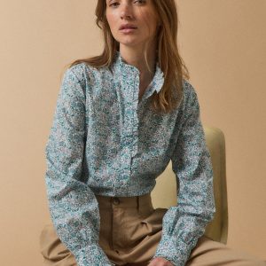 Chemise volantée femme tissu Liberty - Limited Collection