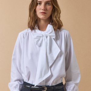 Chemise Oxford col lavallière femme coton biologique