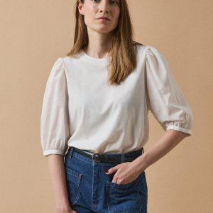 T-shirt bi-matière femme
