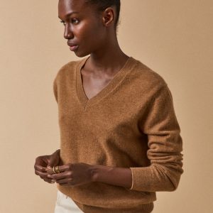 Pull col V femme - Collection Cachemire