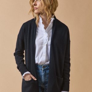 Gilet à pans femme laine et cachemire
