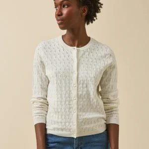 Gilet maille pointelle femme