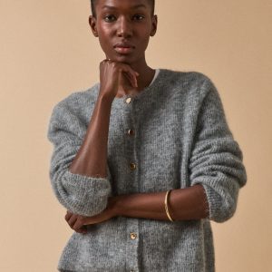 Gilet femme avec laine et mohair