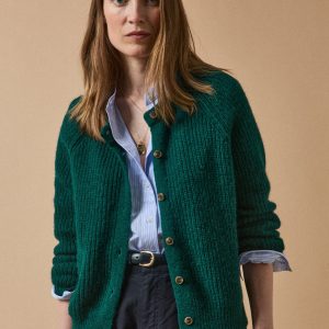Gilet femme avec laine, alpaga et mohair