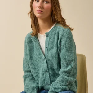 Gilet femme avec laine, alpaga et mohair