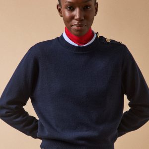 Pull boutons dorés femme laine RWS*