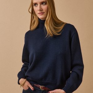 Pull col roulé femme laine mérinos - Cyrillus X les 3 Tricoteurs