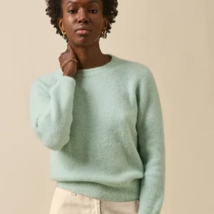 Pull femme mélange alpaga