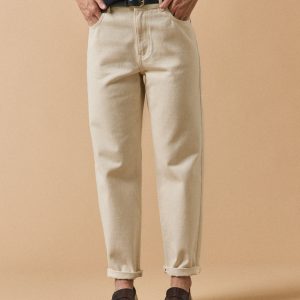 Jean mom femme Claire coton biologique délavage écoresponsable