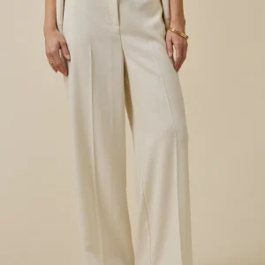 Pantalon extra large tissu natté femme Ava