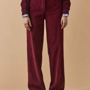 Pantalon large velours femme Juliette