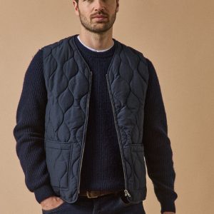 Blouson zippé matelassé sans manches homme