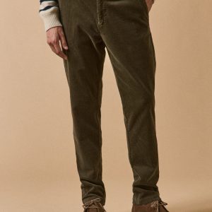 Pantalon taille élastiquée velours grosses côtes homme