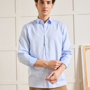 Chemise unie coton twill Regular Fit homme non iron