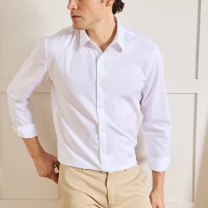 Chemise unie coton twill Regular Fit homme non iron
