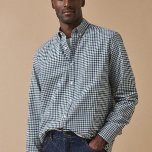 Chemise oxford carreaux homme coupe contemporaine