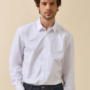Chemise popeline unie homme coupe ajustée