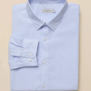 Chemise popeline carreaux homme coupe ajustée