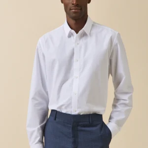Chemise popeline unie homme coupe contemporaine