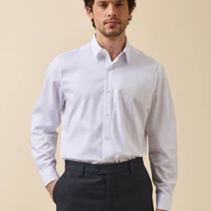 Chemise twill uni homme coupe contemporaine