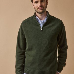 Pull col montant zippé Homme