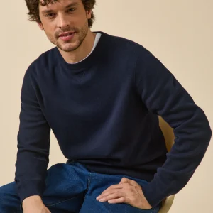 Pull effet sweat homme coton cachemire