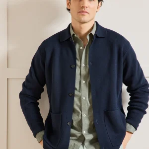 Cardigan homme avec laine et fibres recyclées