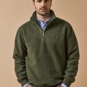 Pull polaire col camionneur homme