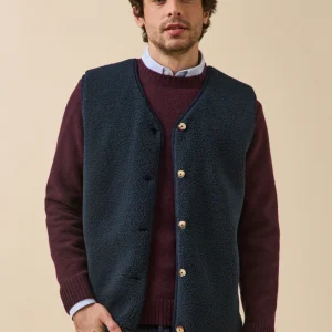 Veste sans manches en sherpa homme