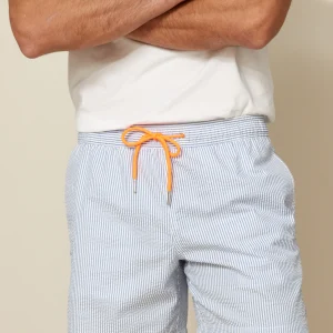 Short de bain seersucker rayé homme