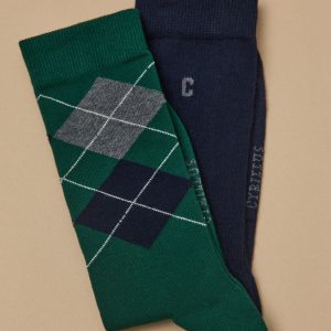 Chaussettes unies homme lot de 2 paires - Cyrillus X les 3 Tricoteurs