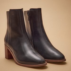 Boots à talon cuir femme