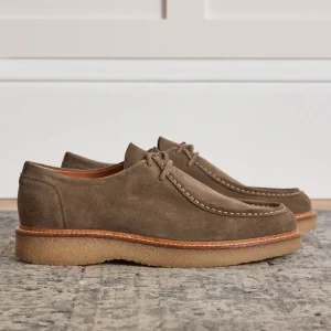 Derbies lacets croûte de cuir homme