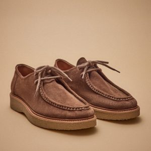 Derbies lacets croûte de cuir homme