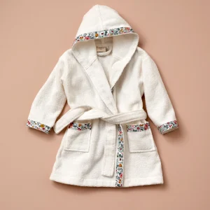 Peignoir enfant en éponge et tissu Liberty