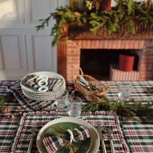 Set de table à carreaux par lot de 2 - Collection Noël