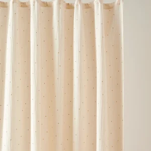 Rideau à nouettes en gaze de coton