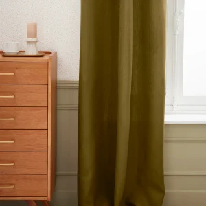 Rideau en lin à ruflettes