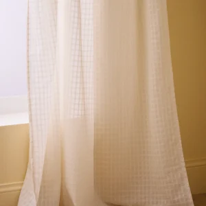 Panneau voile motif carreaux ton sur ton