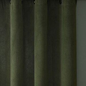 Rideau en velours côtelé à oeillets