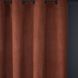 Rideau en velours côtelé à oeillets